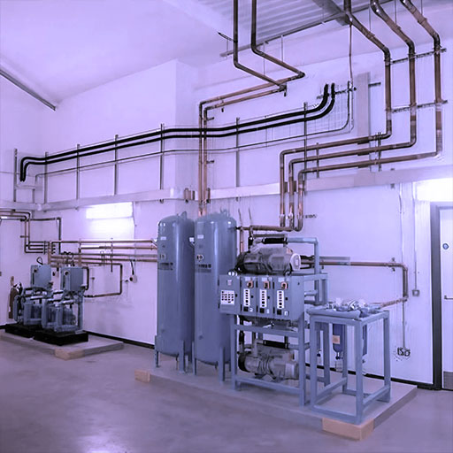 Hospital hot water plant